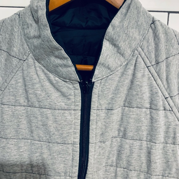 Lululemon The Bomb reversible bomber jacket black gray 6 - Picture 8 of 14